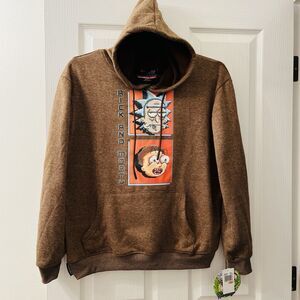 Rick and Morty Members Only Hoodie‎ Men’s S Sweatshirt Adult Swim Front Pocket